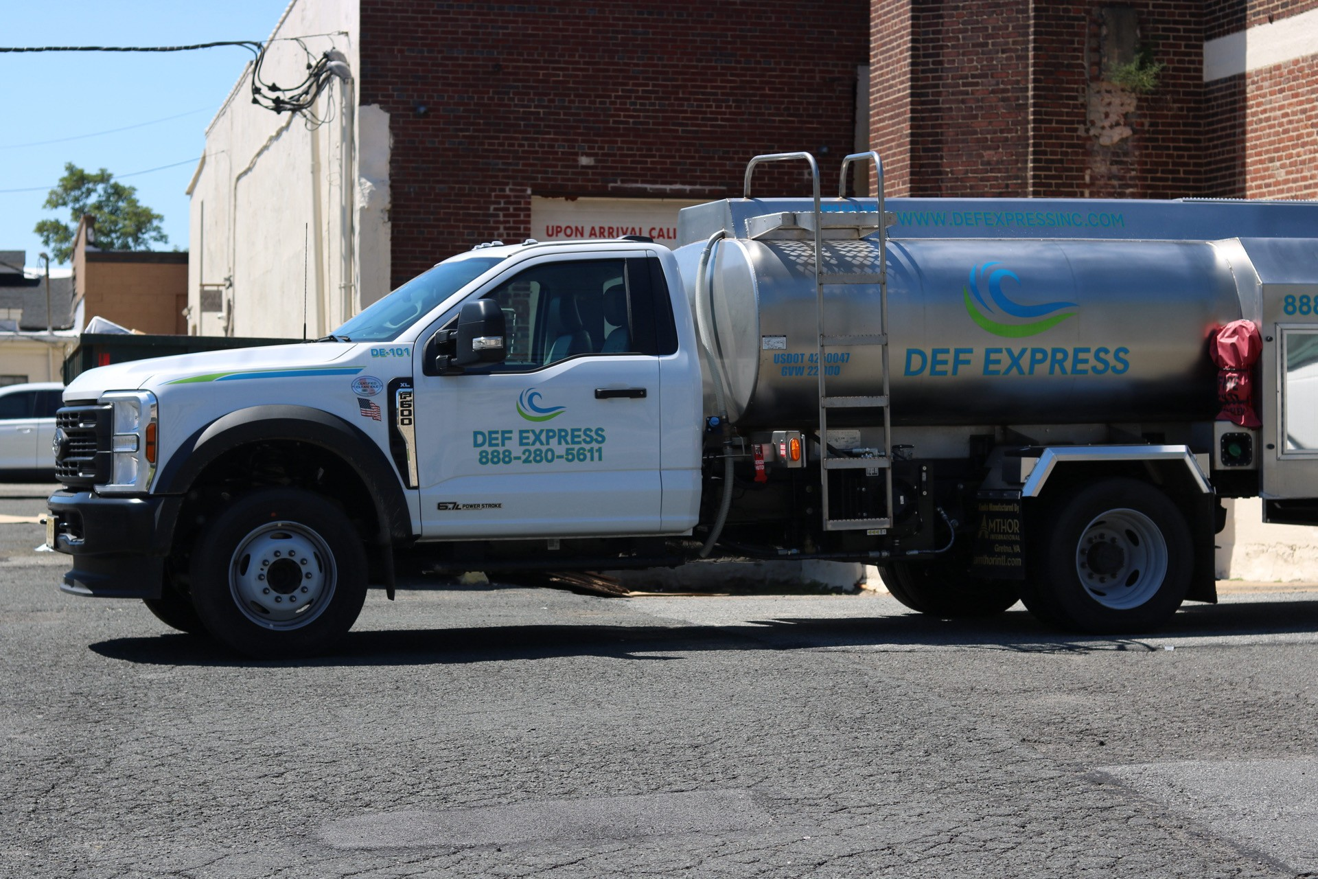 DEF Express truck on site